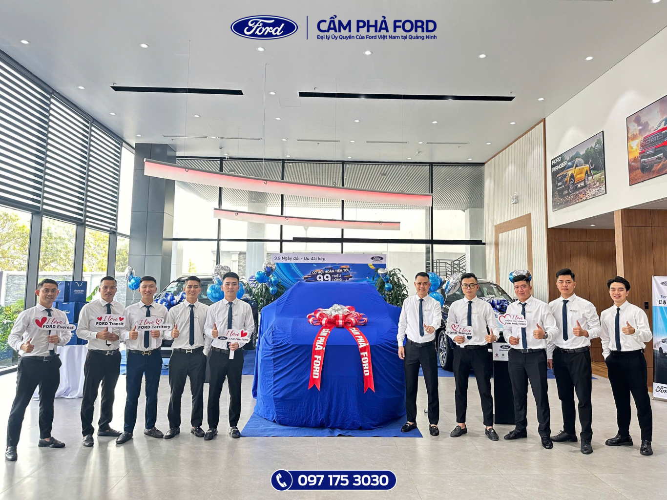 Đội ngũ Tư vấn bán hàng năng động và nhiệt tình tại Cẩm Phả Ford.