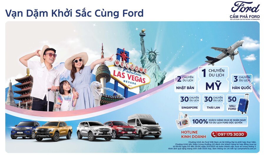 Bùng Nổ Ưu Đãi Tháng 3 – "Vạn Dặm Khởi Sắc Cùng Ford" tại Cẩm Phả Ford!