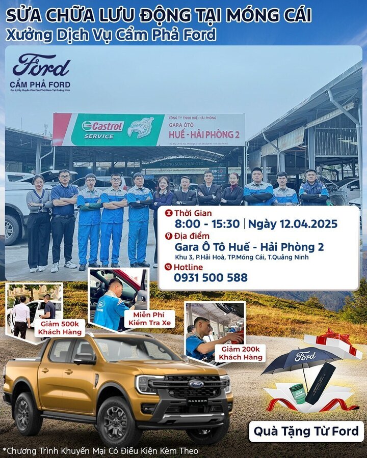 Cẩm Phả Ford Trở Lại Móng Cái Với Chương Trình Sửa Chữa Lưu Động – Ưu Đãi Cực Hấp Dẫn!