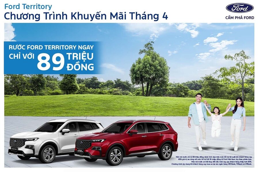 Khuyến Mại Ford Territory Tháng 4 – Rước Xe Ngay Chỉ Từ 89 Triệu Tại Cẩm Phả Ford!