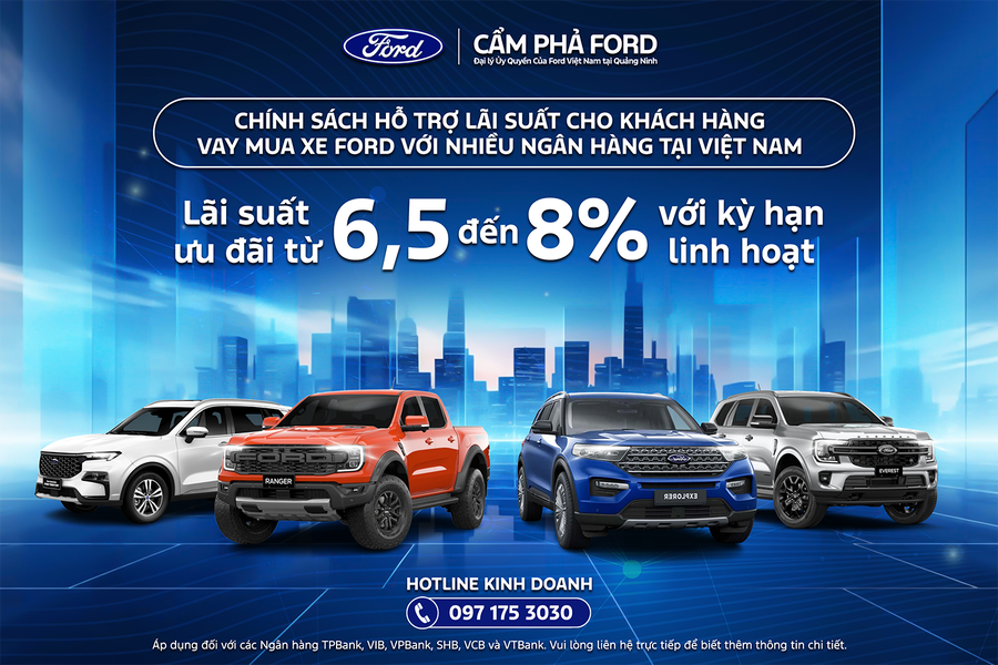 Mua Xe Ford Trả Góp Tại Cẩm Phả Ford – Lãi Suất Ưu Đãi Từ 6,5% Đến 8,0%
