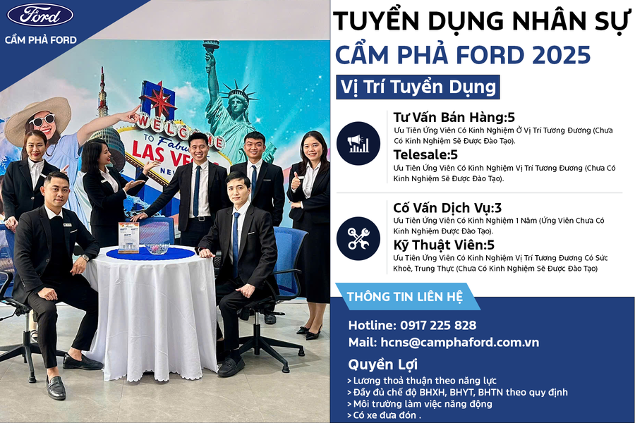 Tuyển Dụng Tại Cẩm Phả Ford Tháng 03/2025